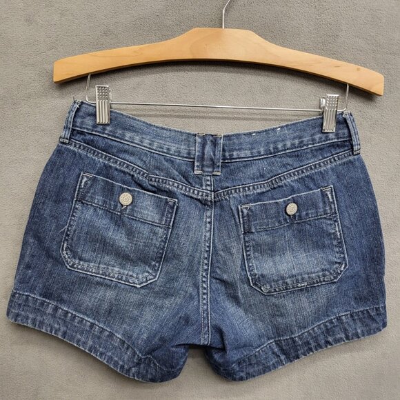 Vintage Old Navy Blue Jean Shorts Women's 8 Denim Mid Rise Y2K - Picture 2 of 7